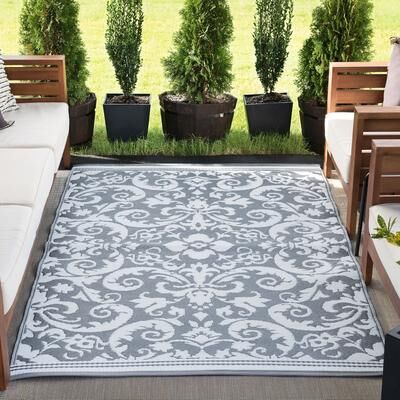 Alise Rugs Sundown Beach Floral Indoor/Outdoor Area Rug