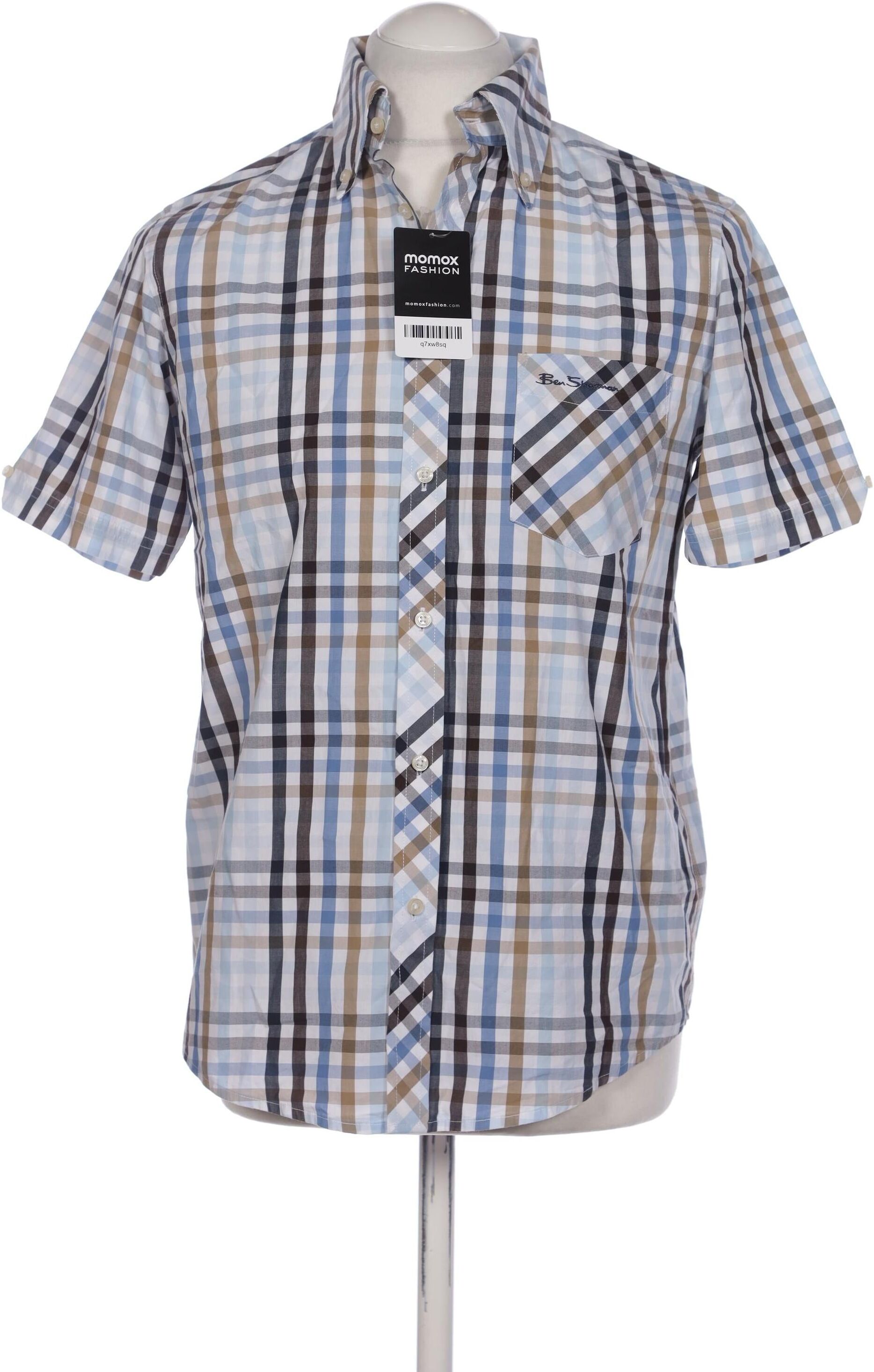 Ben Sherman Herren Hemd, Blau, Gr. M, Baumwolle - Second Hand