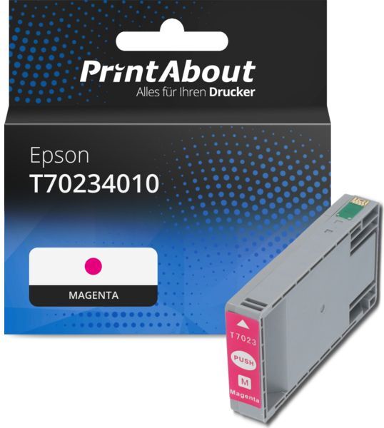 PrintAbout Druckerpatrone kompatibel mit Epson T70234010 - Magenta