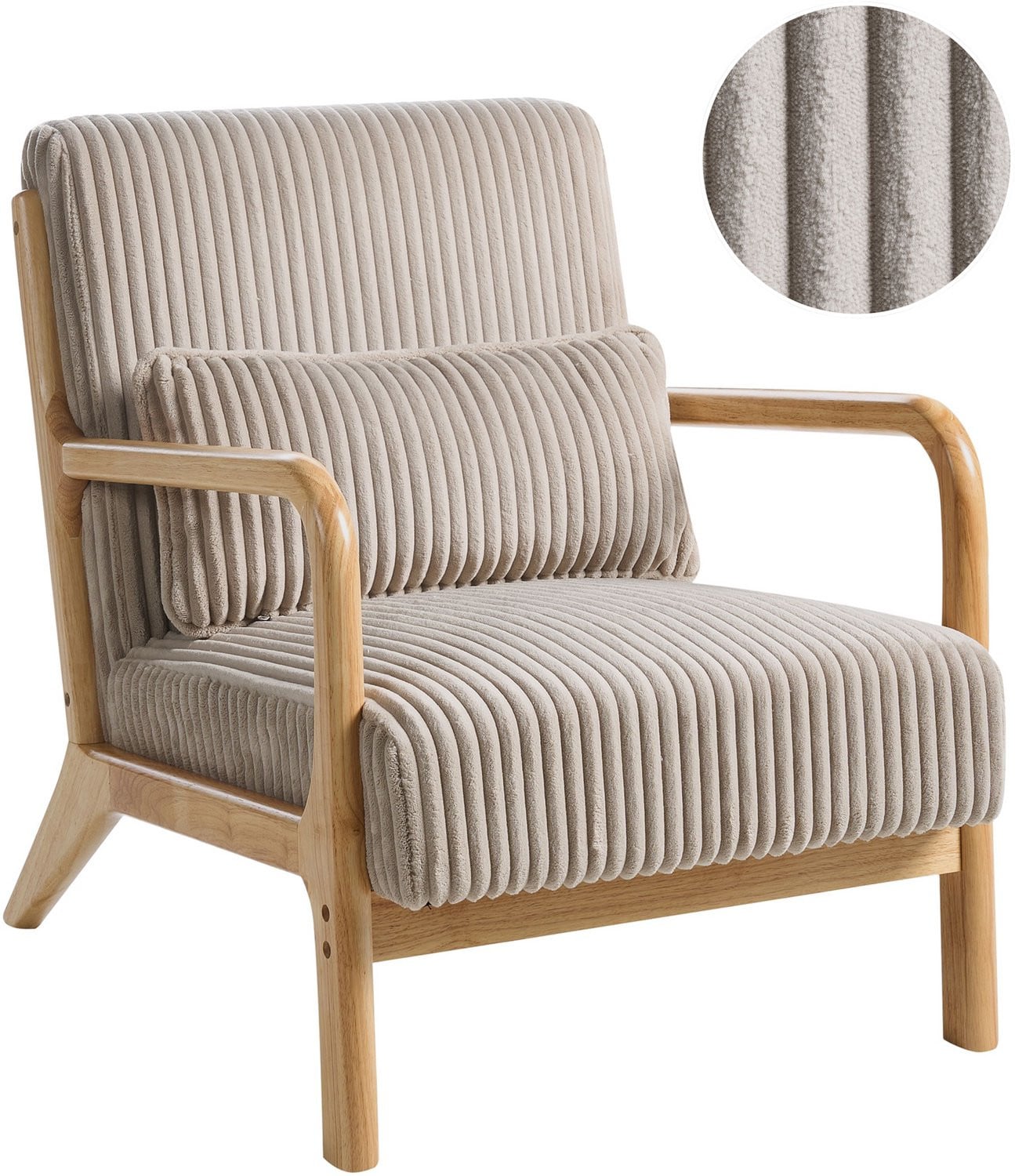 Beliani Bureaustoel Sorsele - Beige - Corduroy