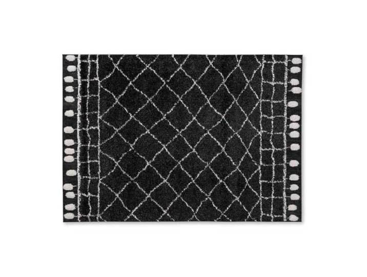 Schöner Wohnen Kollektion kuscheliger Teppich für Wohnzimmer, Schlafzimmer, weicher Hochflorteppich Muster, modernes Design, Hoch-Tief-Struktur, Teppich schwarz 200x290 cm