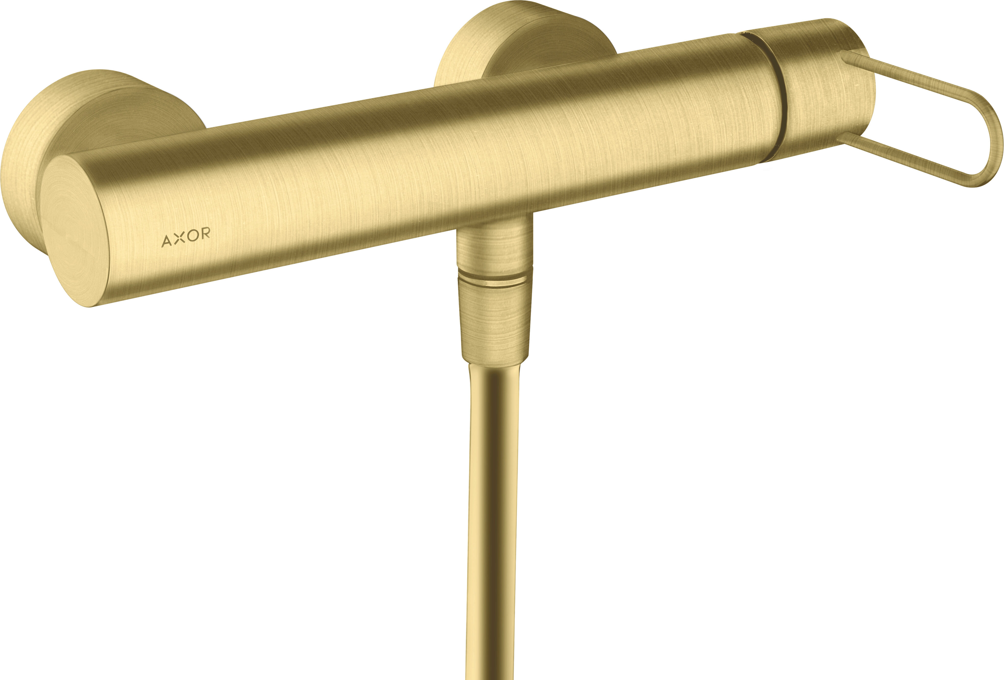 Hansgrohe Axor Uno mitigeur de douche 38621950 apparent, avec poignée en arc, laiton brossé