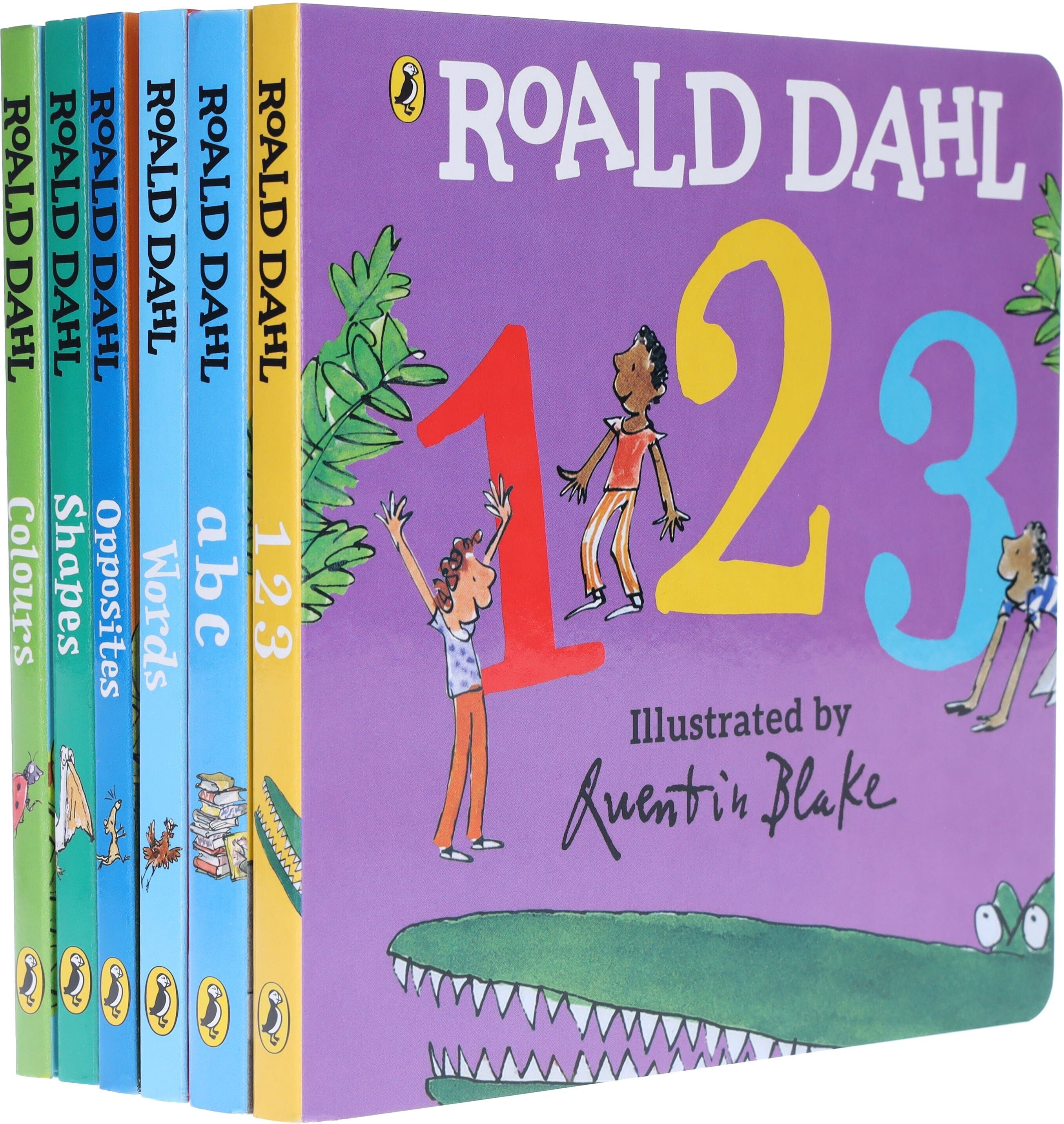 Roald Dahl Early Learning Pre-school Children Collection (ABC, 123, Colours, Shapes, Words & Opposites) 6 Books Set - Ages 0-5 - Board Book Penguin Random House