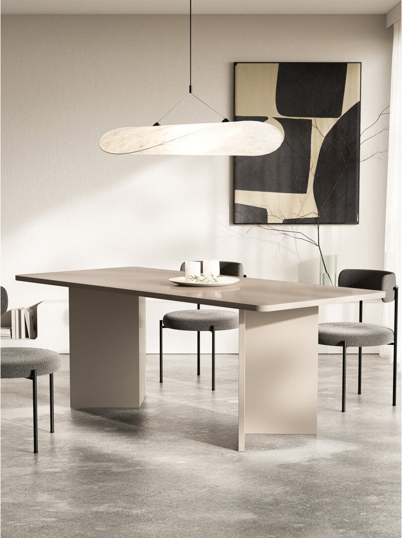 Isabelline Rectangular Dining Table Cream