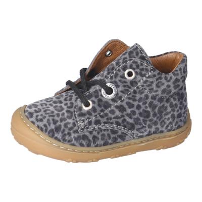 Lauflernschuh PEPINO BY RICOSTA "DOTS", Baby, Gr. 25, grau, Leder, Schuhe Lauflernschuh, Schnürschuh m. Weiten-Meßsystem, Leder, Größenschablone zum Download