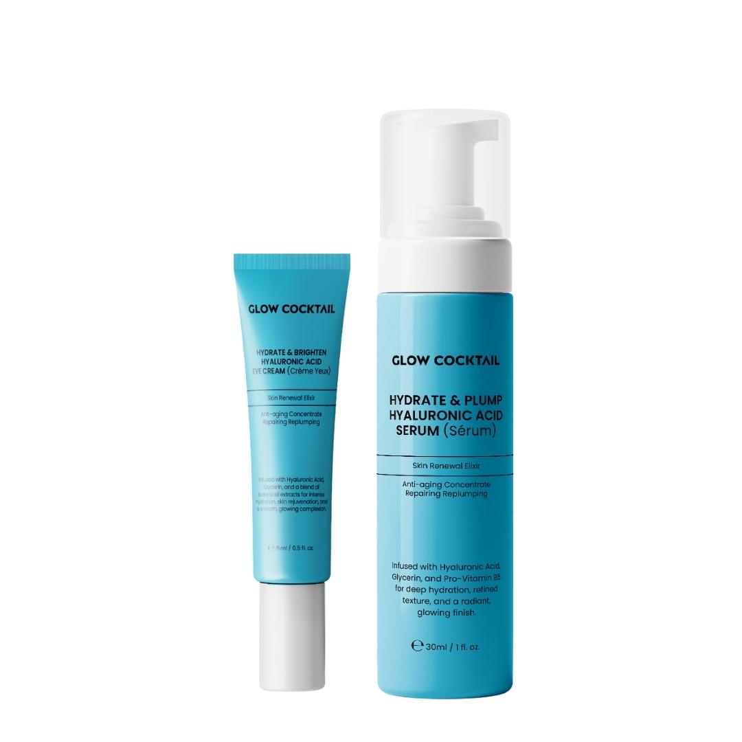 Hydratieren & Auffüllen Hyaluronsäure Serum 30ml + Hydratieren & Aufhellen Hyaluronsäure Augencreme 15ml