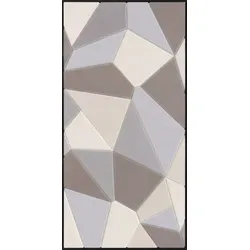 EUROART Wandbild 60 x 120 cm Silent Shapes II Naturfaser Schwarz