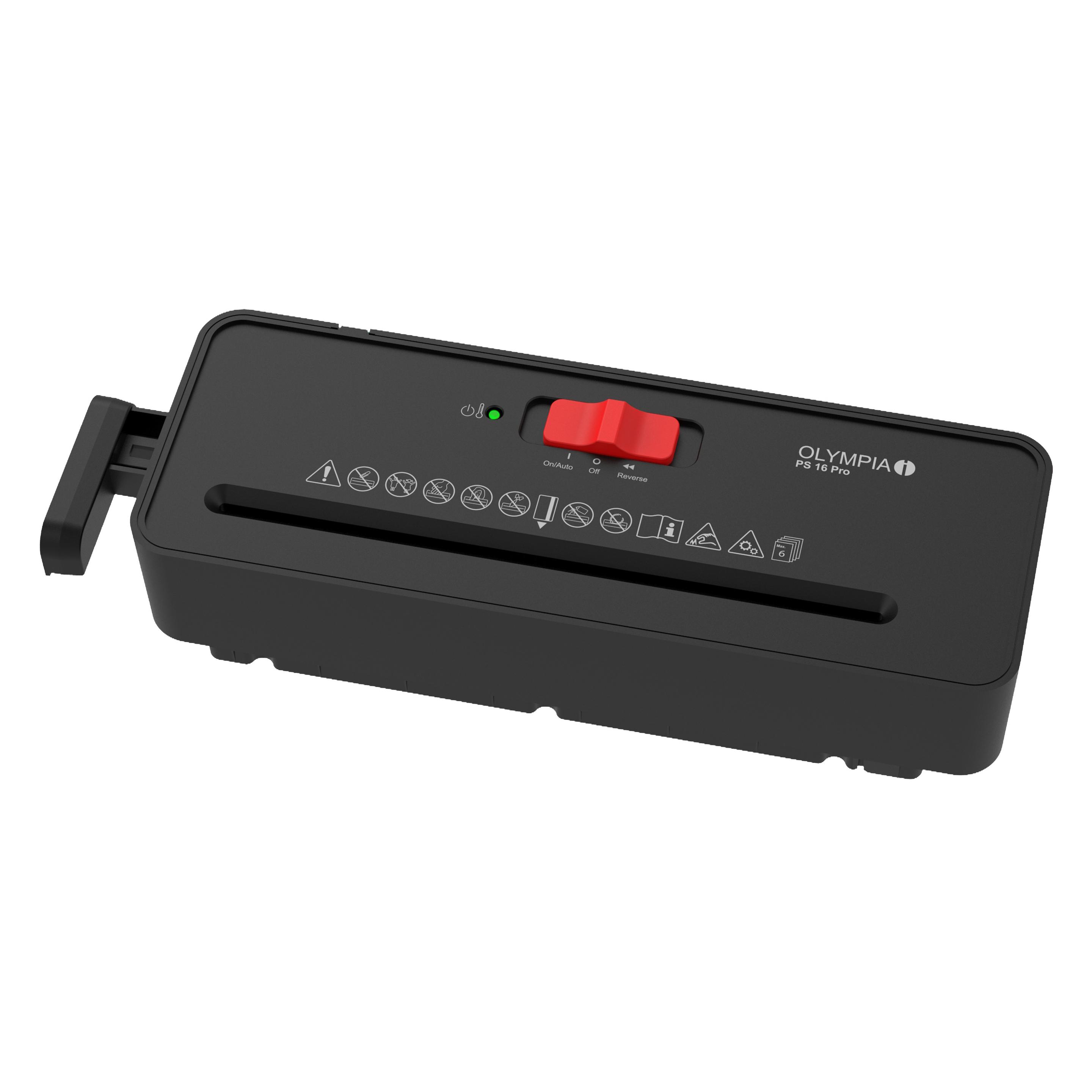 Olympia Aktenvernichter PS 16 Pro schwarz (Streifenschnitt) (2719)