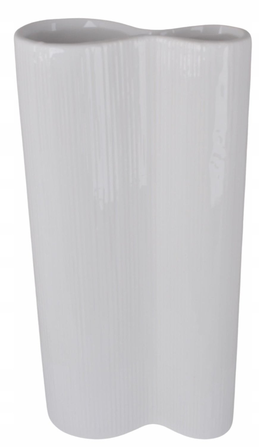 Grote Keramische Vaas Wit - 33 cm