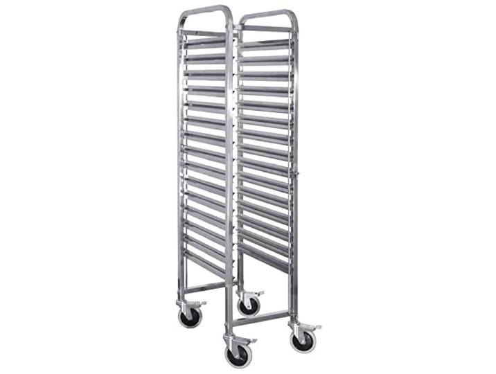 Contacto Edelstahl GN 1/1 Regalwagen, unmontiert für Gastronormbehälter, 175 cm