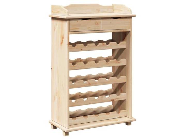 Makastle Weinregal Natur Massives Kiefernholz 58x28x90 cm