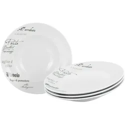 creaTable Pastateller 4-tlg EUROPA GUSTOSO - B/H/T ca. 30.50x30.50x12.50