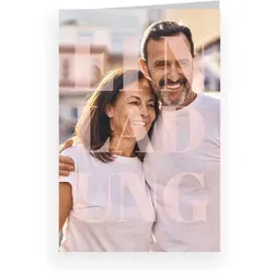 Einladungskarte Silberhochzeit: Große Einladung mit Fotos