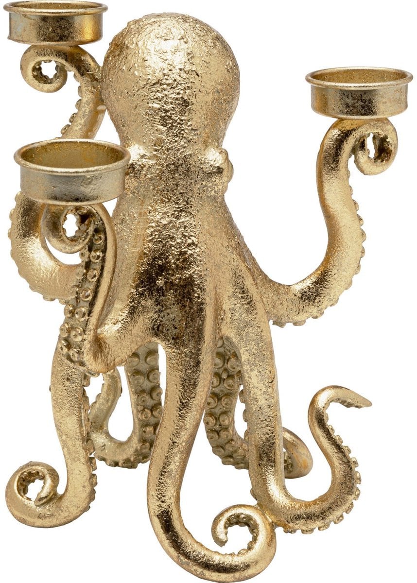 Kare Design Kandelaar Octopus Goud 23 cm