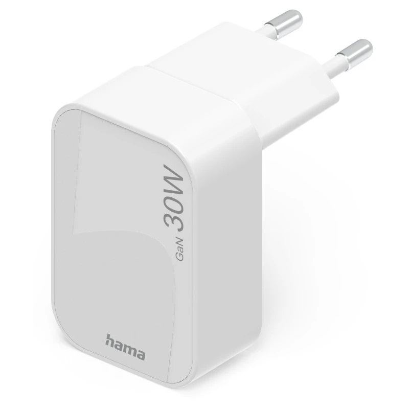 Hama Schnellladegerät, GaN, 1x USB-C,PD, 30W,Weiß
