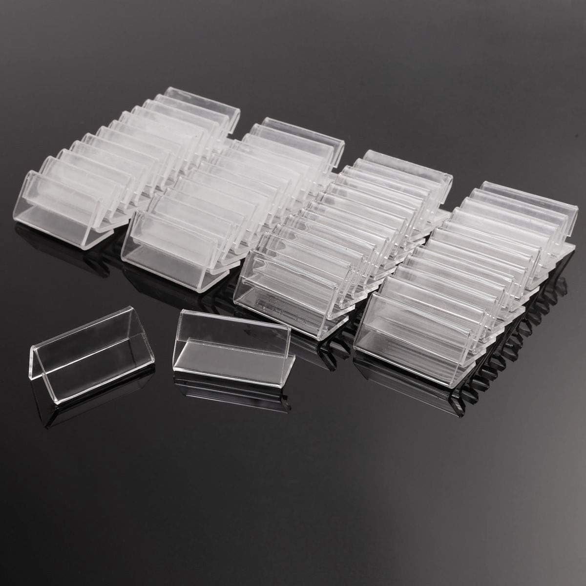 50 stuks Mini Acryl Displayhouders voor prijs- en naamkaartjes, 4 x 2 cm
