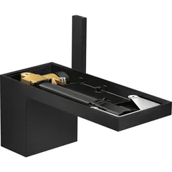 hansgrohe, Badarmatur, AXOR MyEdition Einhebel-Waschtischmischer 70 mit Push-Open Ablaufgarnitur, ohne Platte