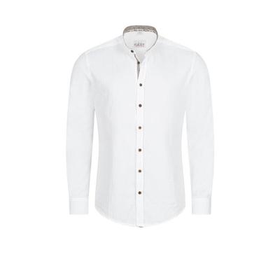 Trachtenhemd NÜBLER "Trachtenhemd Peer", Herren, Gr. XXL, EURO, weiß, Obermaterial: 100% Baumwolle CO., Hemden Trachtenhemd