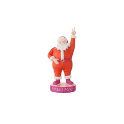 HOME STORY Dekofigur Santa   , rosa/pink , Polyresin (Kunstharz) , Maße (cm): B: 8,5 H: 21