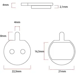 Bremsbelag CT004-C Keramikbelag [Ewheel] - 2 Sätze