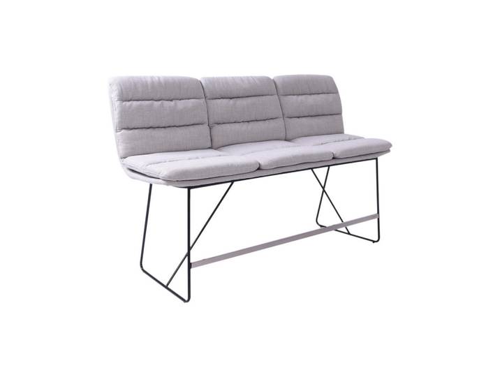 Kawola Thekenbank Vince Hellgrau Webstoff, Textil, 180x110x56 cm, Esszimmer, Bank, Sitzbänke