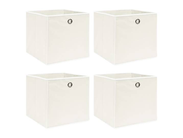 Boîtes De Rangement 4 Pcs Blanc 32x32x32 Cm Tissu Vidaxl