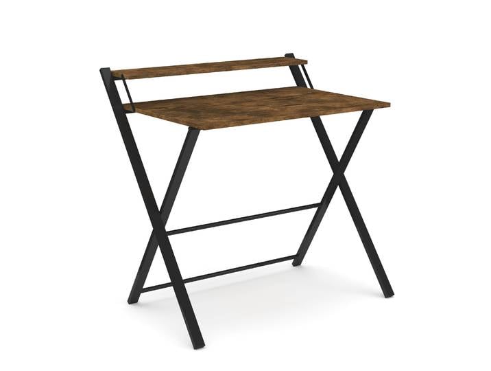 Schreibtisch TORSTEN klappbar 80 x 62 x 82 cm braun/schwarz