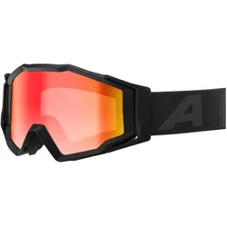 Alpina, Unisex, Sportbrille, Circus Q-Lite (Black Matt, Red), Schwarz