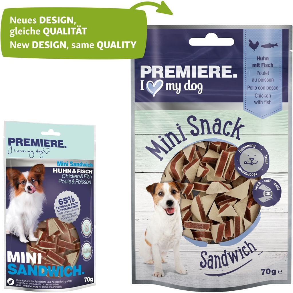 Premiere Dog Mini Snack Sandwich 70G POLLO CON PESCE