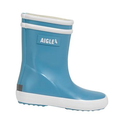 Stiefel AIGLE "Baby-Flac 2", Mädchen, Gr. 19, blau (hellblau, weiß), Obermaterial: 100% Naturkautschuk NaRubber., Schuhe Stiefel