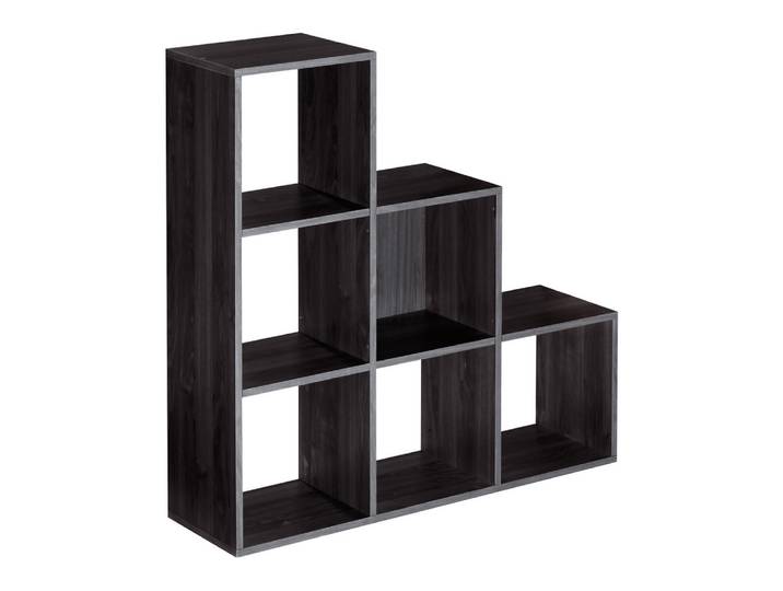 Bibliothèque multicases Escalier - 6 cases - Noir