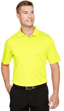 Harriton M348 Men's Advantage Snag Protection Plus Polo Shirt in Safety Yellow size Large   Polyester