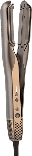 Secador - Cecotec AirLisse 6in1 iTwerk Champagne, Plancha de aire, Placas vibratorias, 3 modos, Plasma, Motor Brushless, Champagne