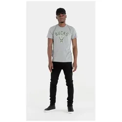 New Era, Herren, Sportshirt, T-Shirt NBA Milwaukee Bucks (M), Grün, Grau