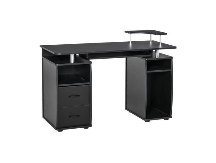 Bureau informatique multimédia en bois BELFAST noir