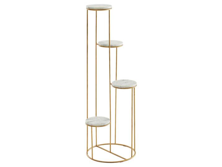 Mid.you Blumenständer, Goldfarben, Metall, 37x108x37 cm, Wohnzimmer, Wohnzimmertische, Blumenständer, Sonstige Blumenständer