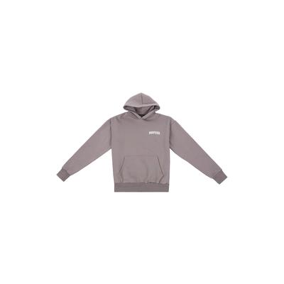 Kapuzenpullover DROPSIZE "Dropsize HEAVY OVERSIZE ELITE HUSTLERS HOODIE", Herren, Gr. XS, grau (wood), 70% Baumwolle, 30% Polyester, mehrfarbig, oversize, ohne Ausschnitt, Pullover Kapuzenpullover