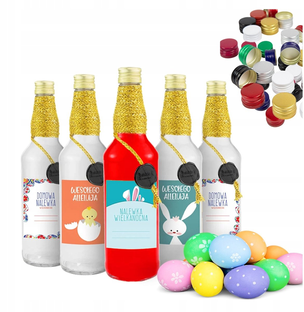 Monopol Bimberek Decoratieve Fles met Paasetiquette 500ml