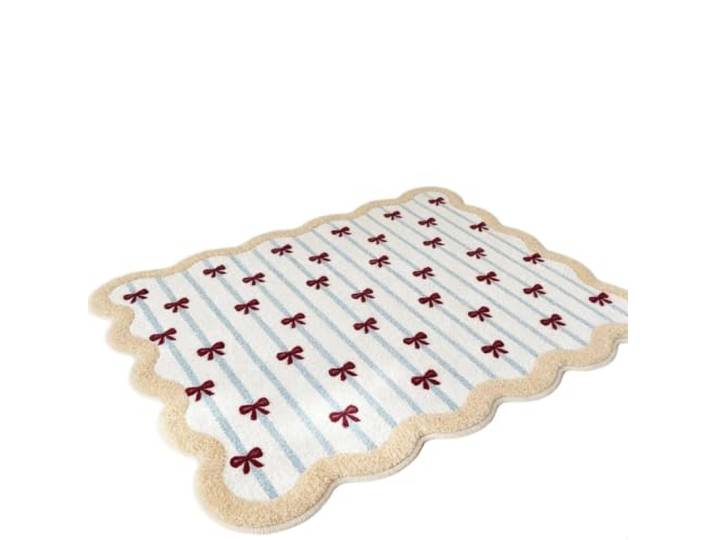 EnxJire Unregelmäßig geformter Schlafzimmerdekor-Teppich Großflächige Teppiche, flauschige weiche Nachttisch-Bodenmatte, dicker Plüsch-Garderobenteppich(L,120x160cm)