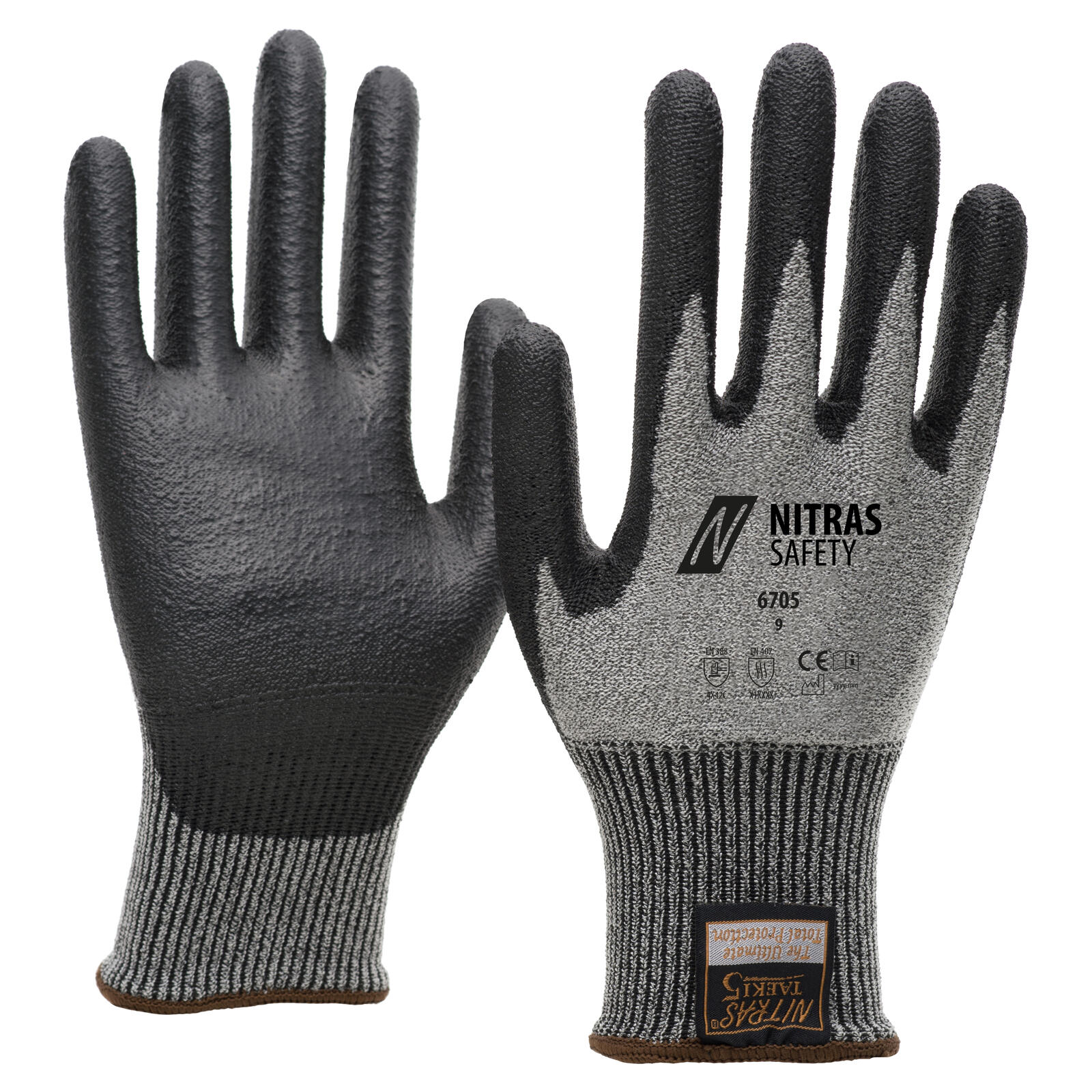 NITRAS® Schnittschutzhandschuhe 6705 7 grau 6705-7