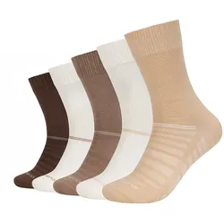 5er Pack camano Mesh Ventilation Quarter Socken 8177 - cuban sand 35-38