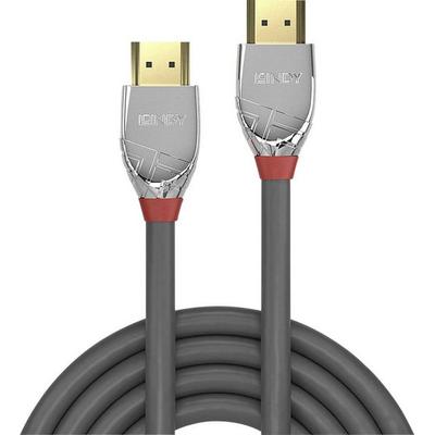 LINDY HDMI Anschlusskabel HDMI-A Stecker, HDMI-A Stecker 5.00 m Grau 37874 4K UHD HDMI-Kabel