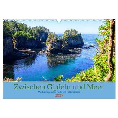 Zwischen Gipfeln und Meer (Wandkalender 2027 DIN A3 quer), CALVENDO Monatskalender