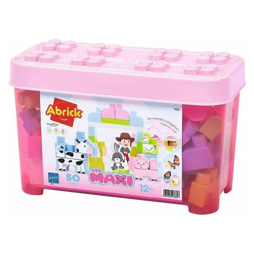 Ecoiffier Ecoiiffier Abrick Color Blocks für Kinder mit Haustieren 50 Stk. (7880)