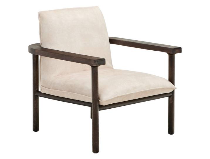 Livetastic Sessel, Walnuss, Holz, Mangoholz, massiv, Holz, Füllung: Schaumstoffflocken,Schaumstoffflocken, 74x76x75 cm, Relaxfunktion, Wohnzimmer, Sessel, Sonstige Sessel