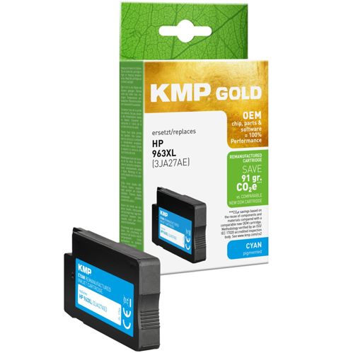 KMP Tintenpatrone cyan kompatibel mit HP 3JA27AE 963 XL
