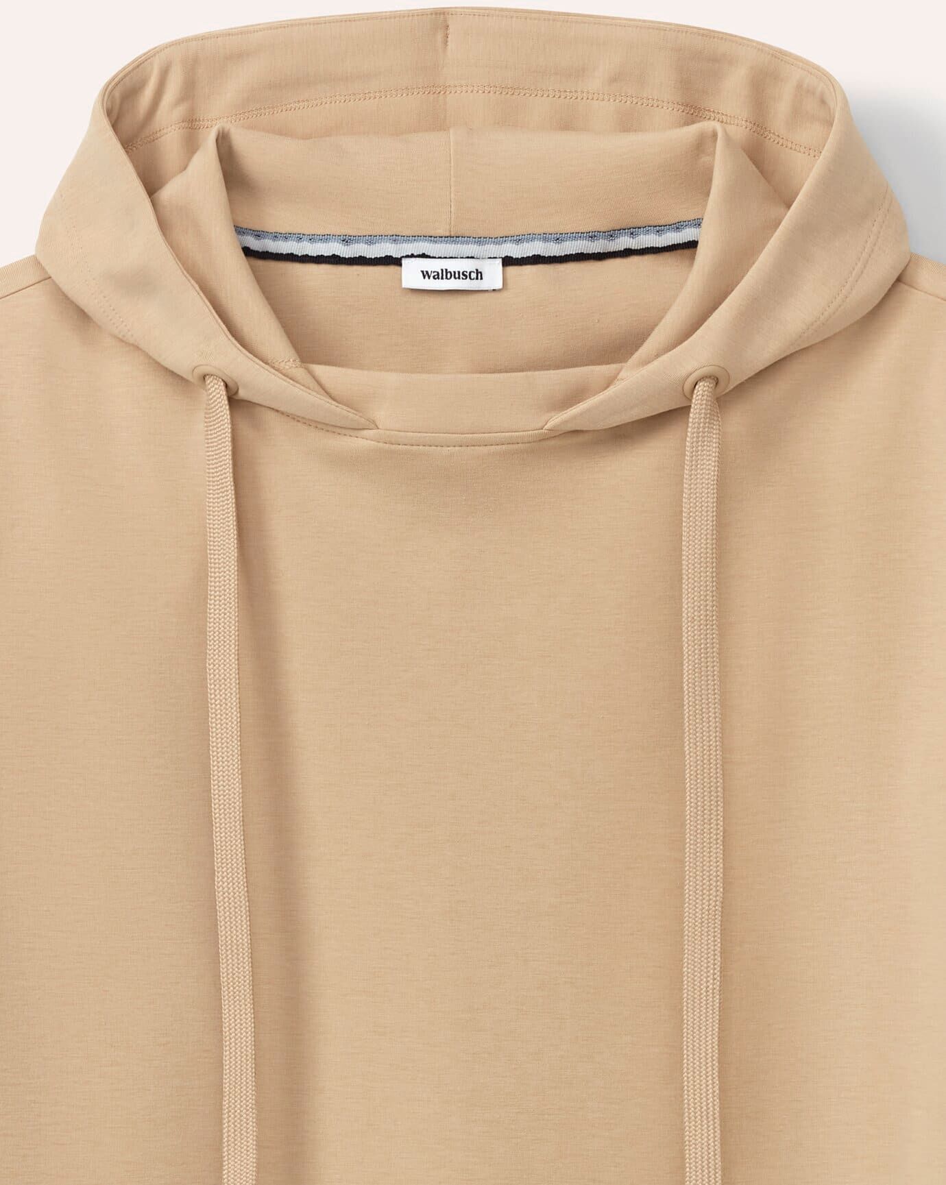 Walbusch Sweatshirt mit Kapuze, normale Größen, Farbe Beige, 44, edle Modal-/Baumwollmischung lässig mit Kapuze Damen