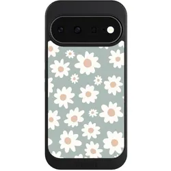 Nivocase Hülle für Google Pixel 11 Handyhülle NIVOcore Case Schwarz Blumen Gänseblume Muster (Google Pixel 11), Smartphone Hülle, Schwarz