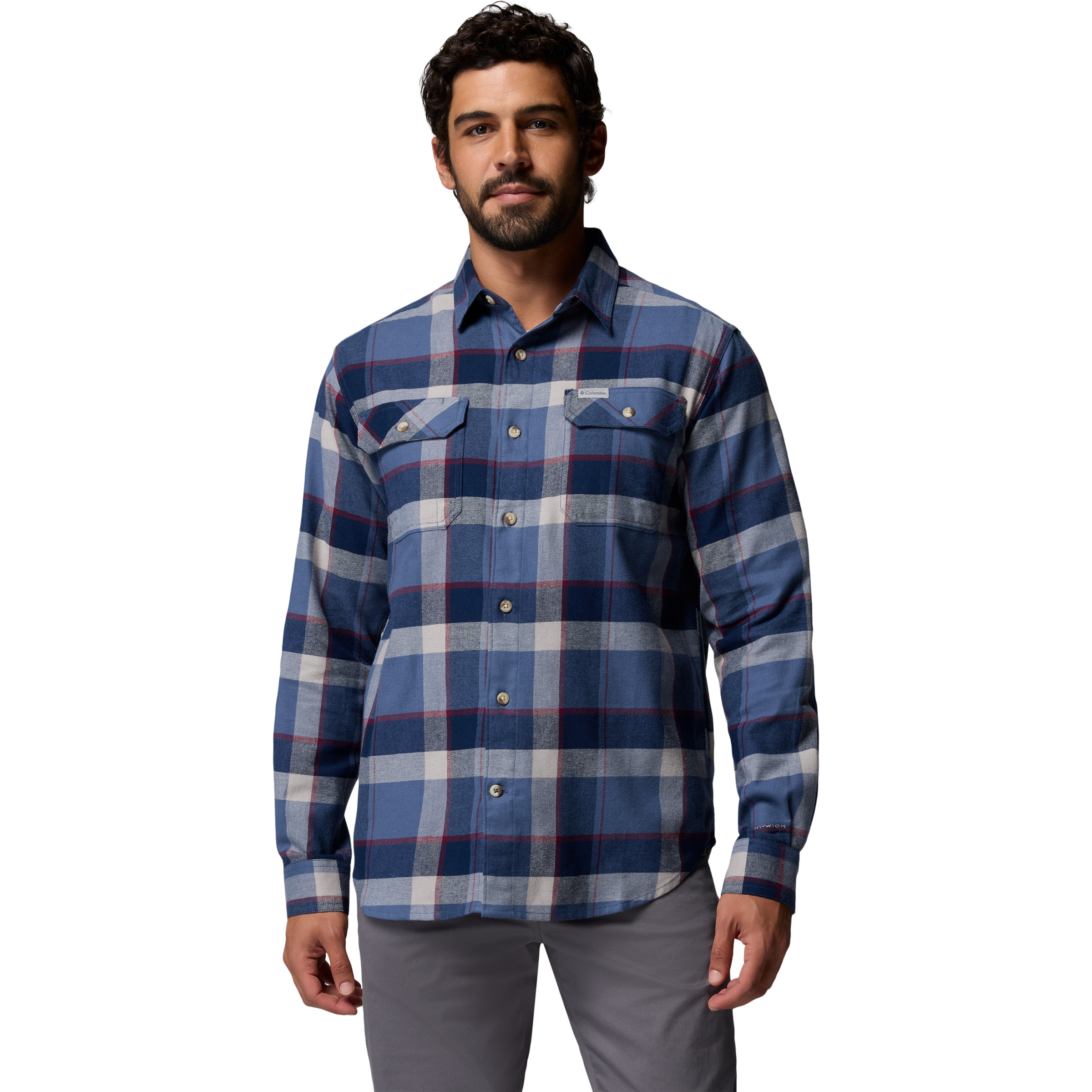Columbia Flare Gun Stretch Flannel Herren Hemden blau Größe XL Lifestyle Hautfreundlich