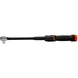 Bahco, Drehmomentschlüssel, Mechanischer Klick-Drehmomentschlüssel, einstellbar, mit Fensterskala & festem Durchsteck-Knarrenko (3/8", 10 - 50 Nm)